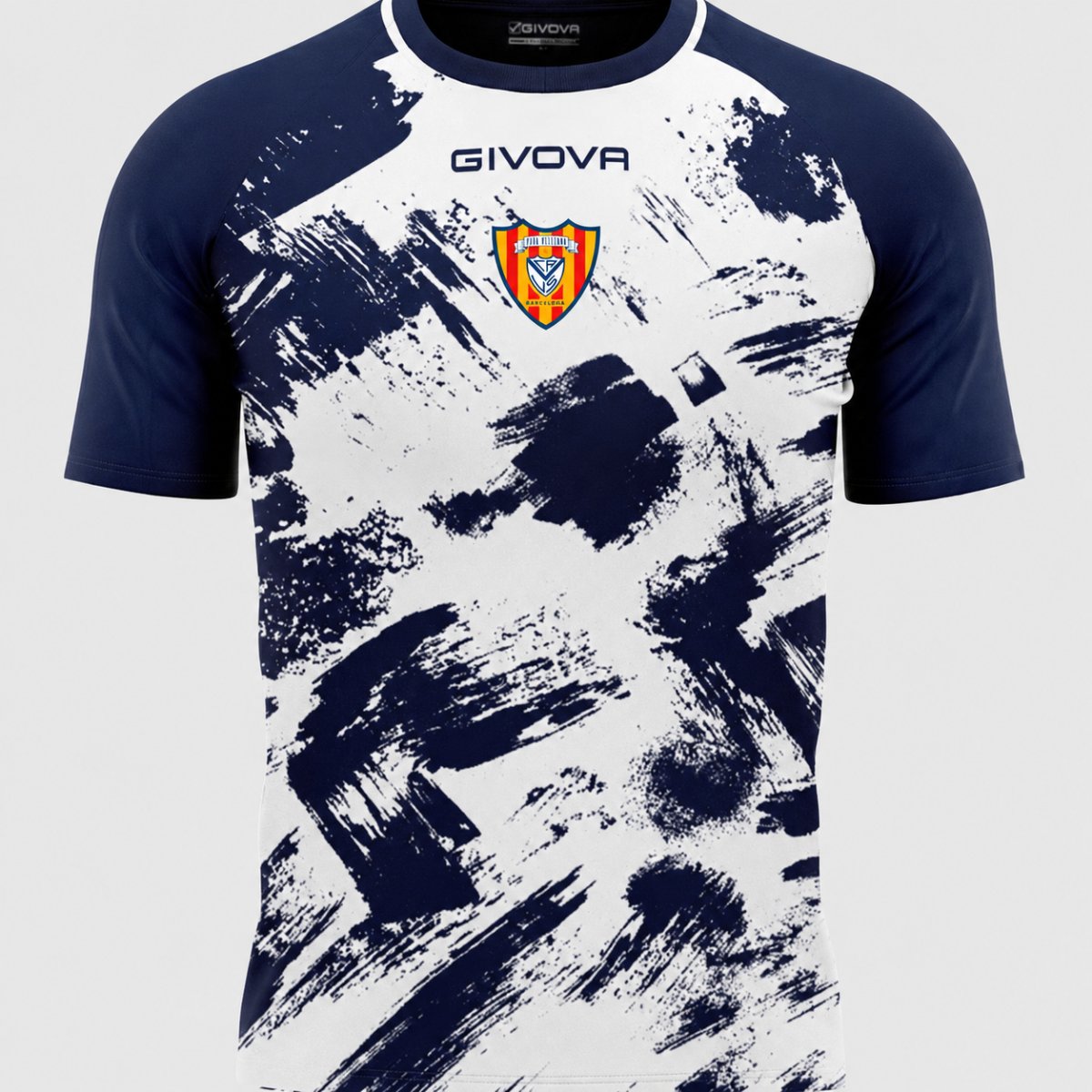 CAMISETA PRE MATCH ART MARINO / BLANCO